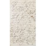 Paalzow, Henriette v.,geb. Wach, Schriftstellerin (1792-1847). Eh. Brief mit Unterschrift, dat.