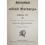 Adressbuchfür die Stadt Marburg. Jgge 1887, 1902-03 u. 1906 in 4 Bdn. Marburg, Koch 1887-1906.