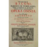 Bacon,F.Opera omnia, cum novo eoque insigni augmento tractatuum hactenus ineditorum,... Lpz., C