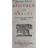 Grotius,H.Epistolae ad Gallos. 2. ed. Leiden, Elzevier 1650. 12°. 472 S., 1 Bl. Prgt. d. Zt. (E