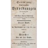 Anderson,C.D. (Hrsg.).Sammlung Hamburgischer Verordnungen. Bde. 2-8 (von 8) in 7 Bdn. Hbg., Mey