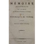 (Curti,L.de.).Memoire justificatif de l'Auteur des Memoires historiques et politiques sur la Re