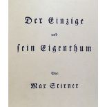 Stirner,M. (= d.i. C.Schmidt).Der Einzige und sein Eigenthum. Privat-Ausgabe, veranstaltet v. J.H.