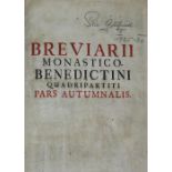 Breviarium MonasticumPauli V ac Urbani VIII summorum pontificum... Pars Autumnalis. Steyr,