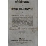 Blanco y Fernandez,A.Introduccion al estudio de las plantas. 3 Bde. Madrid, Boix 1845-46. XV, 352
