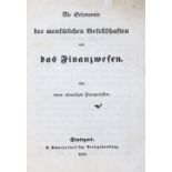 (Cancrin,G.v.).Die Oekonomie der menschlichen Gesellschaften und das Finanzwesen. Von einem