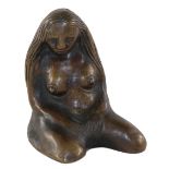 Nolde, Emil(1867 Buhrkall - Seebüll 1956). Hockende Frau. Bronze mit brauner Patina, um 1920/1971.