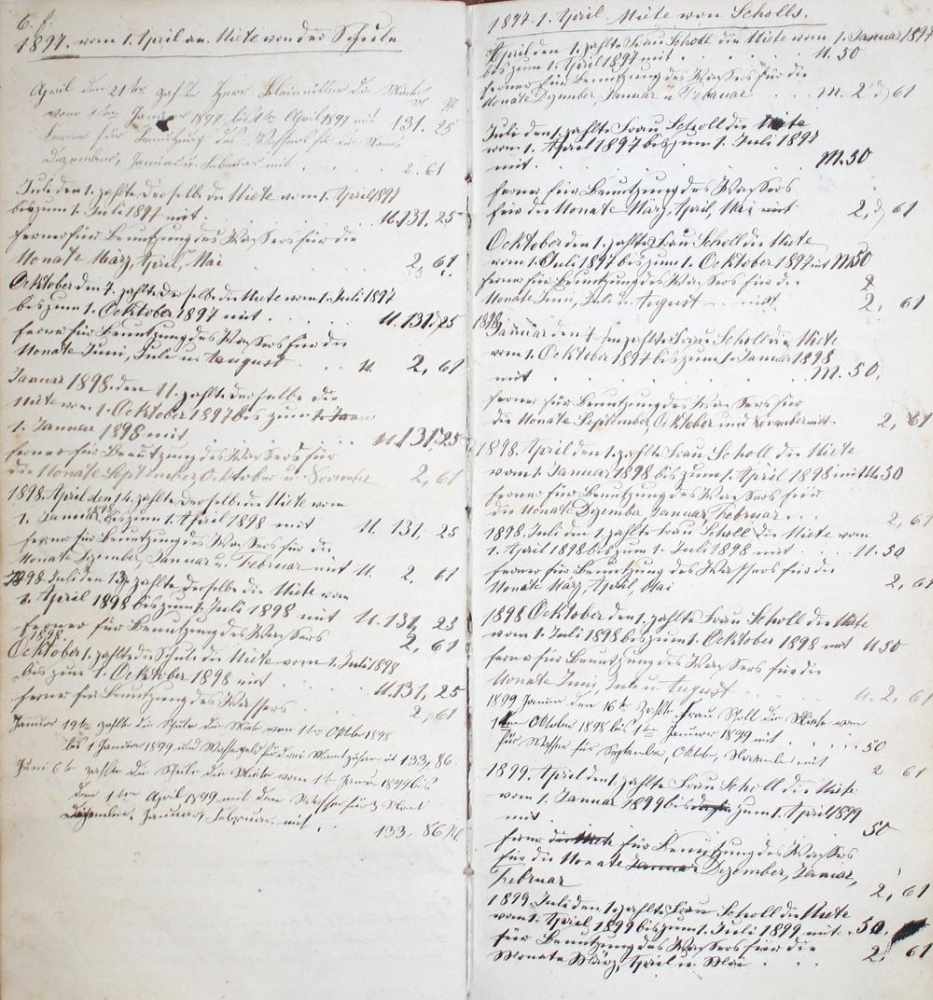 Haus-Buchfür Thierarzt Keller Wittwe 1848 (Deckeltitel). Deutsche Handschrift auf Papier, wohl