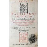 Sacra Baptizandi InstitutioIuxta ritum Sanctae Romanae Ecclesie. In hoc libro etiam, quae apud