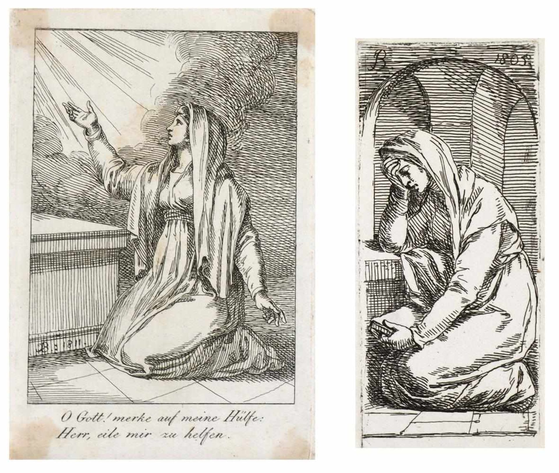 Bergler d. J., Josef(1753 Salzburg - Prag 1829). 'O Gott! merke auf meine Hülfe: Herr, eile mir zu - Image 2 of 2