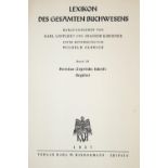Löffler,K. u. J.Kirchner (Hrsg.).Lexikon des gesamten Buchwesens. 3 Bde. Lpz., Hiersemann 1935-37.