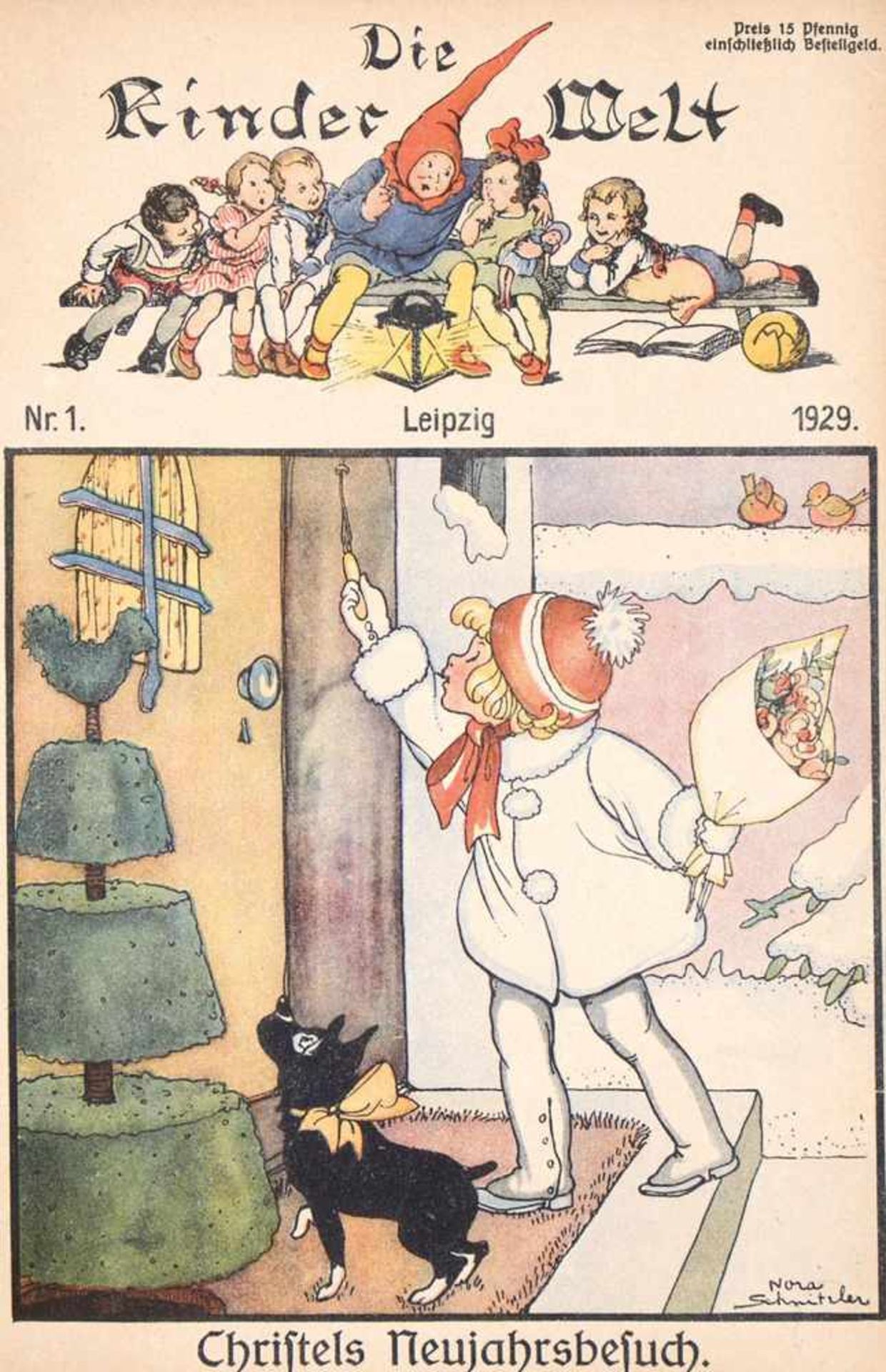 Kinderwelt, Die.Jgge. 1928-31 in 4 Bdn. Lpz., Pinkau 1928-31. 4°. Mit zahlr., tls. farb. u. ganzs.