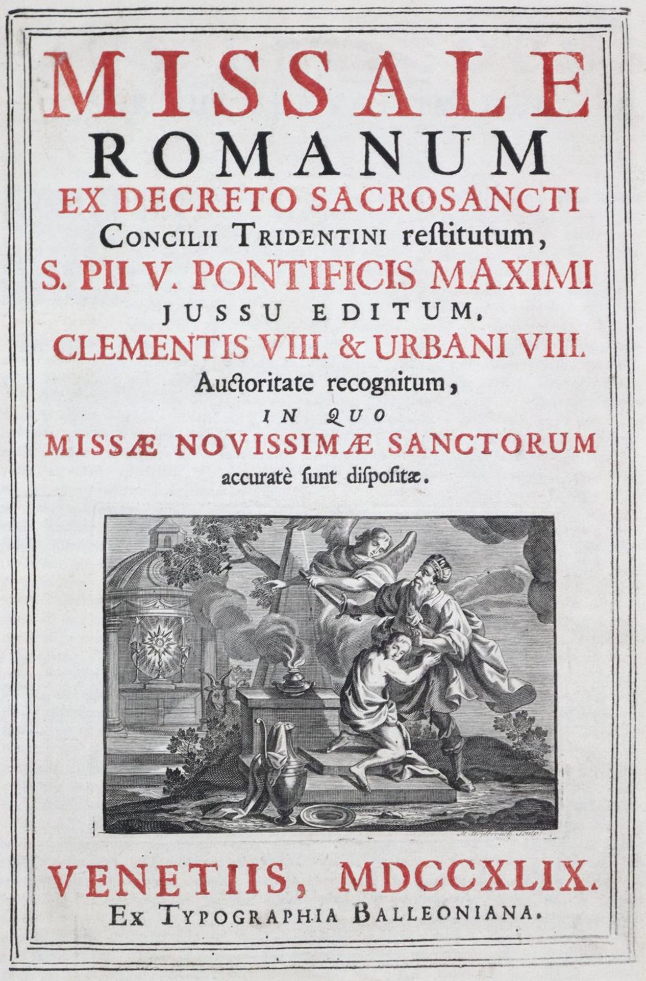 Missale Romanumex decreto sacrosancti Concillii Tridentini restitutum... auctoritate recognitum, - Image 2 of 2