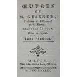 Gessner,S.Oeuvres. Trad. de l'Allemand par Huber. Nouvelle ed. 3 Bde. Lyon, Le Roy 1783. 12°. Mit 11