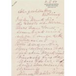 Mahler-Werfel, Alma,Schriftstellerin (1879-1964). Eh. Brief mit U. 1 S. 3.1.(19)58. Gr.8°. - Bedankt