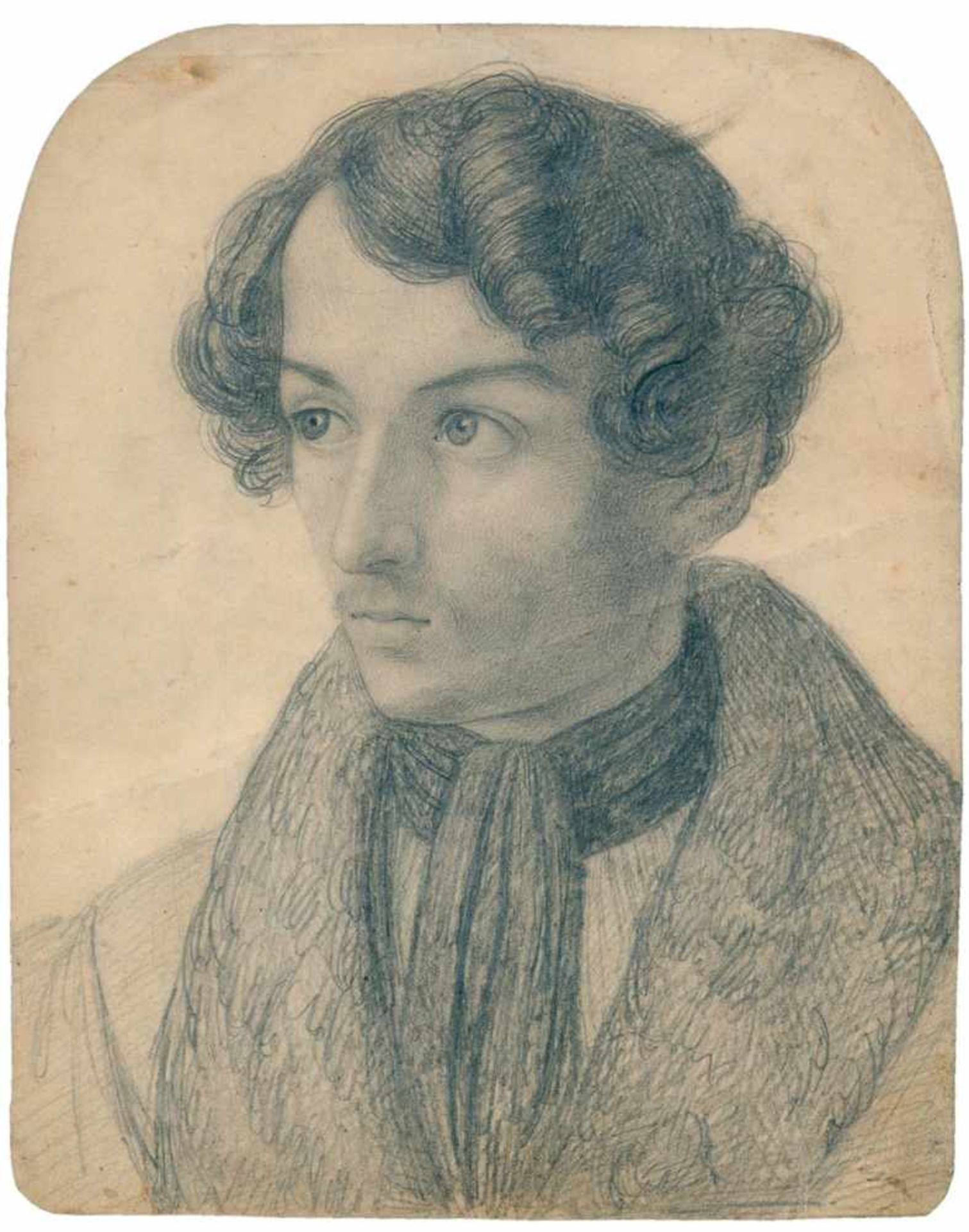Mendelssohn-Bartholdy, Felix.Brustbild des Komponisten im Dreiviertelprofil. Anonyme