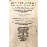 Hesiod.Opuscula Inscripta Ega kai Emerai ... Ulpio Franekerensi Frisio Authore ... addita est