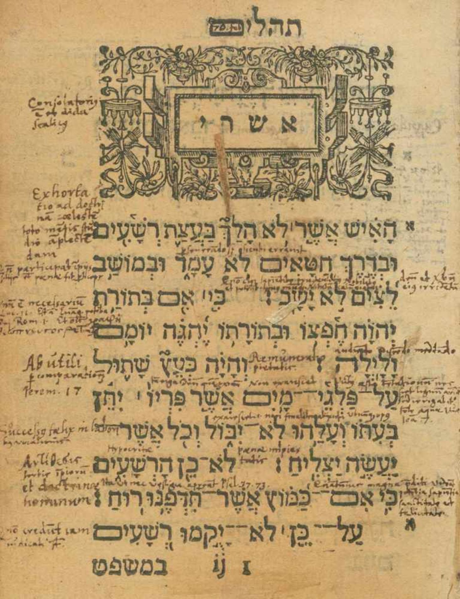 Biblia hebraica.Bd. 3 (von 4). Antwerpen, Plantin 1566. 16°. 515 (von 516, Titelblatt fehlt).