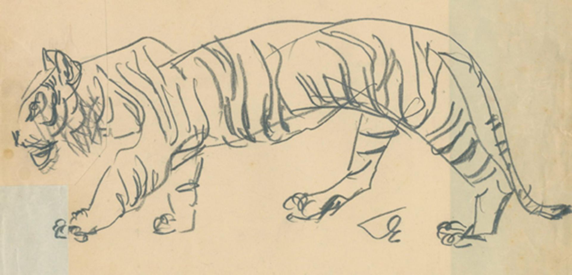 Dolbin,B.F.36 Bl. mit Darstellungen von Tieren, davon 20 Bl. Vorzeichnungen von Illustrationen für