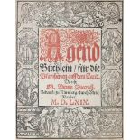 Dietrich,V.Agend Büchlein, für die Pfarrherren auff dem Land. Nbg., Neuber 1569. Kl.4°. Titel mit