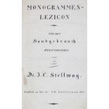 Stellwag,J.C. (Hrsg.).Monogrammen-Lexikon für den Handgebrauch. Ffm., Guilhauman 1830. Mit