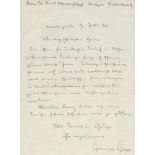 Hesse, Hermann(1877 Calw - Montagnola 1962). Eigenh. Brief an Dr. Emil Schwarzkopf, Stuttgart,