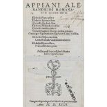 Appianus Alexandrinus.Romanarum historiarum, de bellis Punicis, Syriacis, Parthicis,