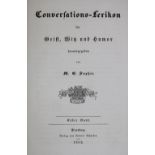 Saphir,M.G.Conversations-Lexikon für Geist, Witz und Humor. 2 Bde. Drsdn., Schaefer 1852. Lex.8°.