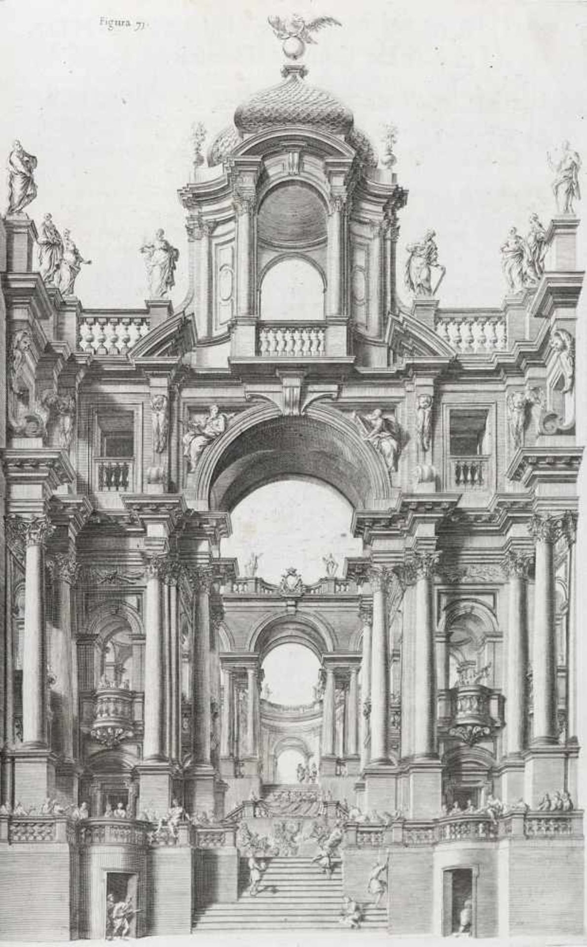 Pozzo,A.Perspectiva pictorum, et architectorum. - Prospettiva de' pittori et architetti. 2 Bde. Rom, - Bild 3 aus 4