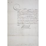 Ludwig XIV.,König von Frankreich (1638-1715). Brief mit Unterschrift 'Louis' (Secretaire de la main)
