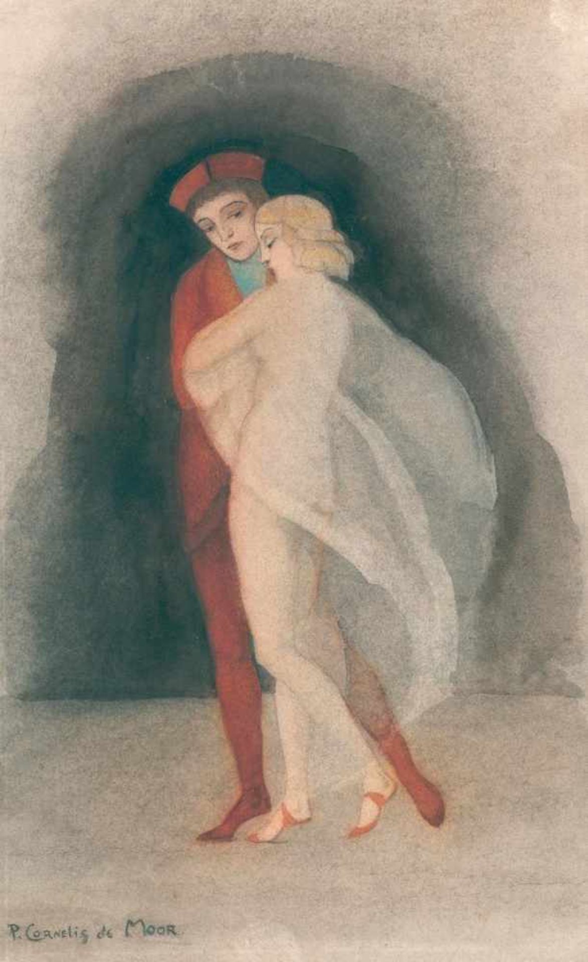 Moor, Pieter Cornelis de(1866 Rotterdam - St. James/New York 1953). Tanzendes Paar (Dante und