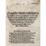 Ambrosius de Spiera Tarvisinus.Liber sermonu(m) de floribus sapie(n)tie no(n) minoris salis atque