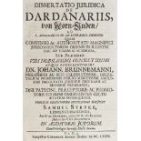 Brunnemann,J.Dissertatio Iuridica De Dardanariis, von Korn-Juden. (Jena), Buchta 1679. Kl.4°. 78 S.,