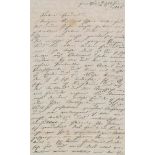 Steinle, Edward von,Maler (1810-1886). 2 eh. Briefe mit Unterschrift, dat. Frankfurt a.M., 23.
