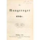 (Westing,B.).Die Wangeroger Küche. Oldenburg, Schulze 1849. X, 327 S., 1 Bl. Blindgepräg. Lwd. d.