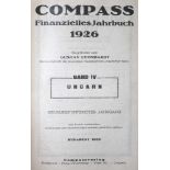 Compass.Finanzielles Jahrbuch. Penzügyi evkönyv. 59. Jg., Bd. IV u. Jgge. 60, 62, u. 64-66: