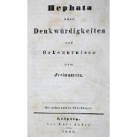 (Lumignon,P.).Hephata oder Denkwürdigkeiten und Bekenntnisse eines Freimaurers. Lpz., Andrae 1836.