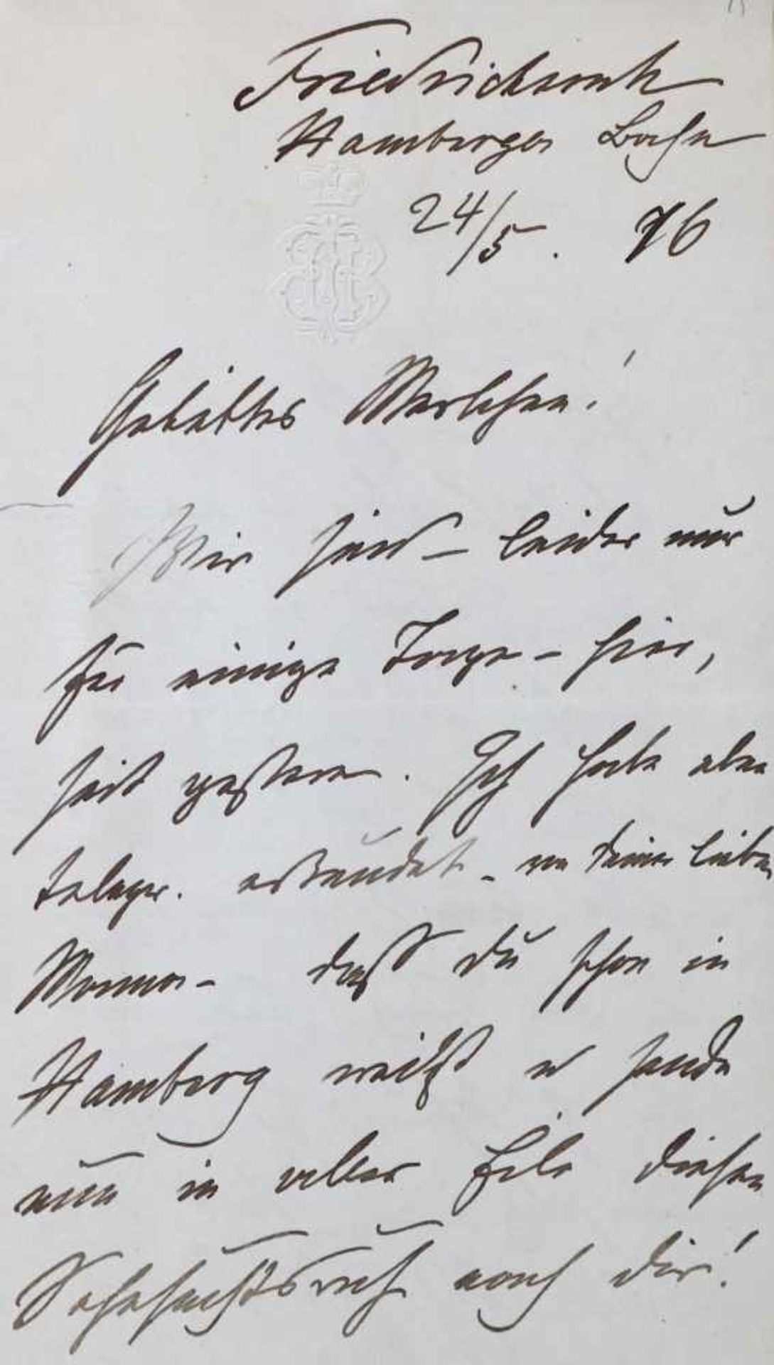 Bismarck, Johann von(1824-1894). Rückentitel: Briefe der Fürstin Bismarck (Johanna von Puttkamer, - Bild 4 aus 10