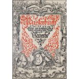 Musterbuchfür graphische Gewerbe. 1.-3. Lieferung in 3 Bdn. Stgt., Engelhorn 1887-92. Fol. Mit
