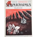 Simplicissimus.Sammlung von mehreren hundert Heften der Nachkriegsausgabe Mchn. 1954-66. Fol. Mit