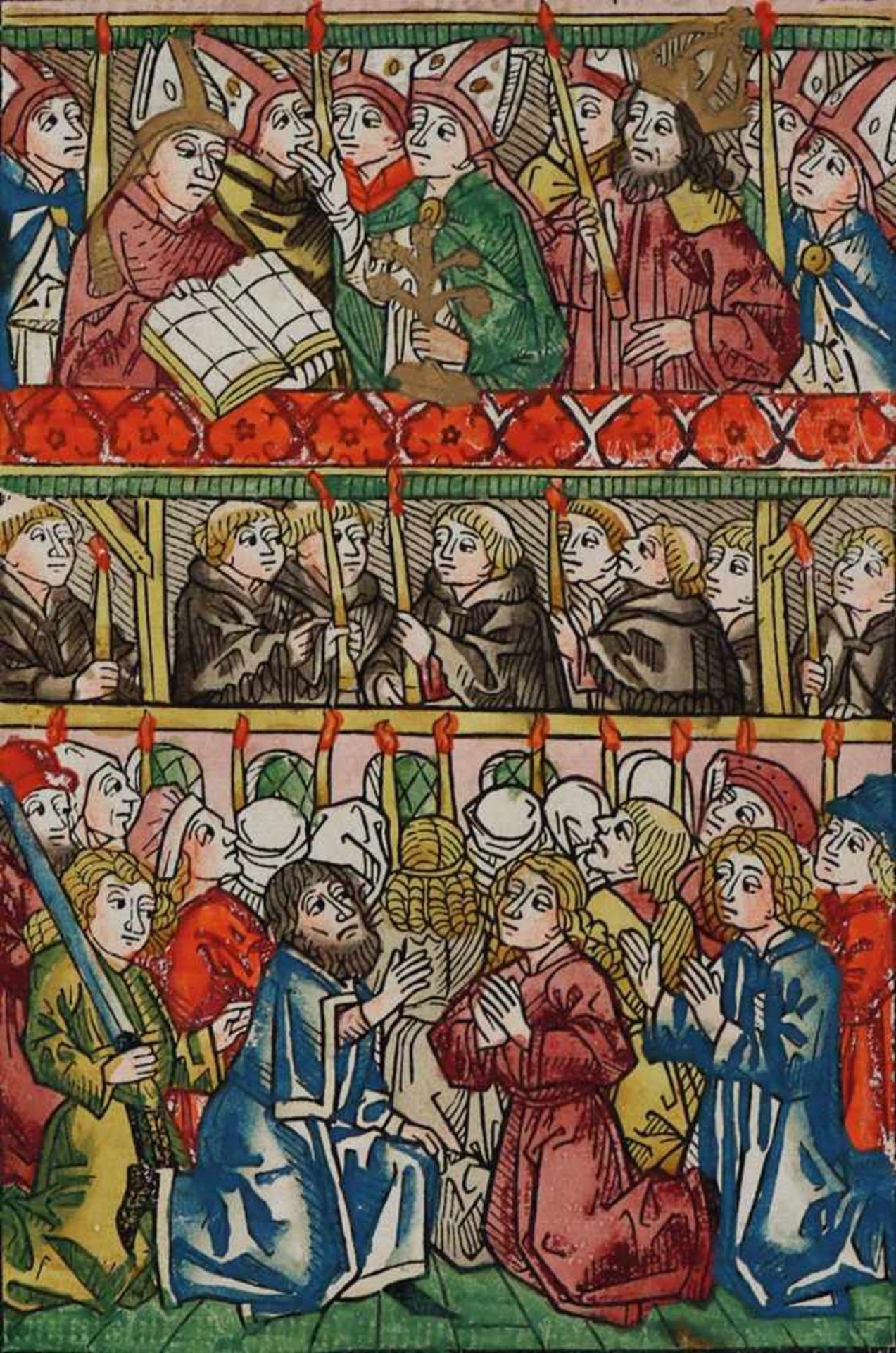 Richenthal, Ulrich von(um 1360 Konstanz 1437). 'Hie gibt babst Martinus der fünfft den segen allem
