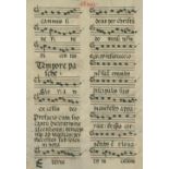 Antiphonar.Antiphonar. Beidseitig beschrieb. Bl. aus einer latein. Notenhandschrift aufAnti