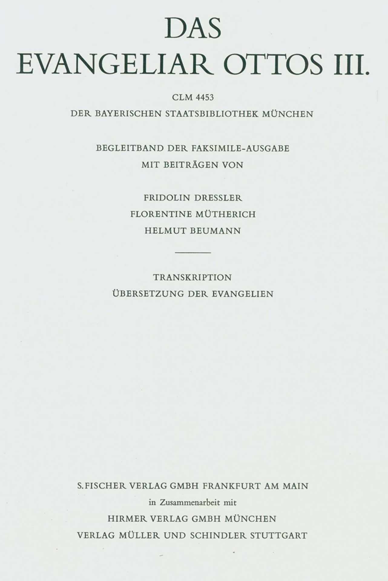 Evangeliar Ottos III, Das.Evangeliar Ottos III, Das. CLM 4453 der Bayerischen StaatsbibEvan