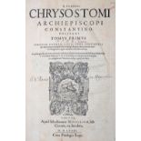 Chrysostomus,J.Chrysostomus,J. Omnium Operum, locis pene innumeris... In quibus quid haChry