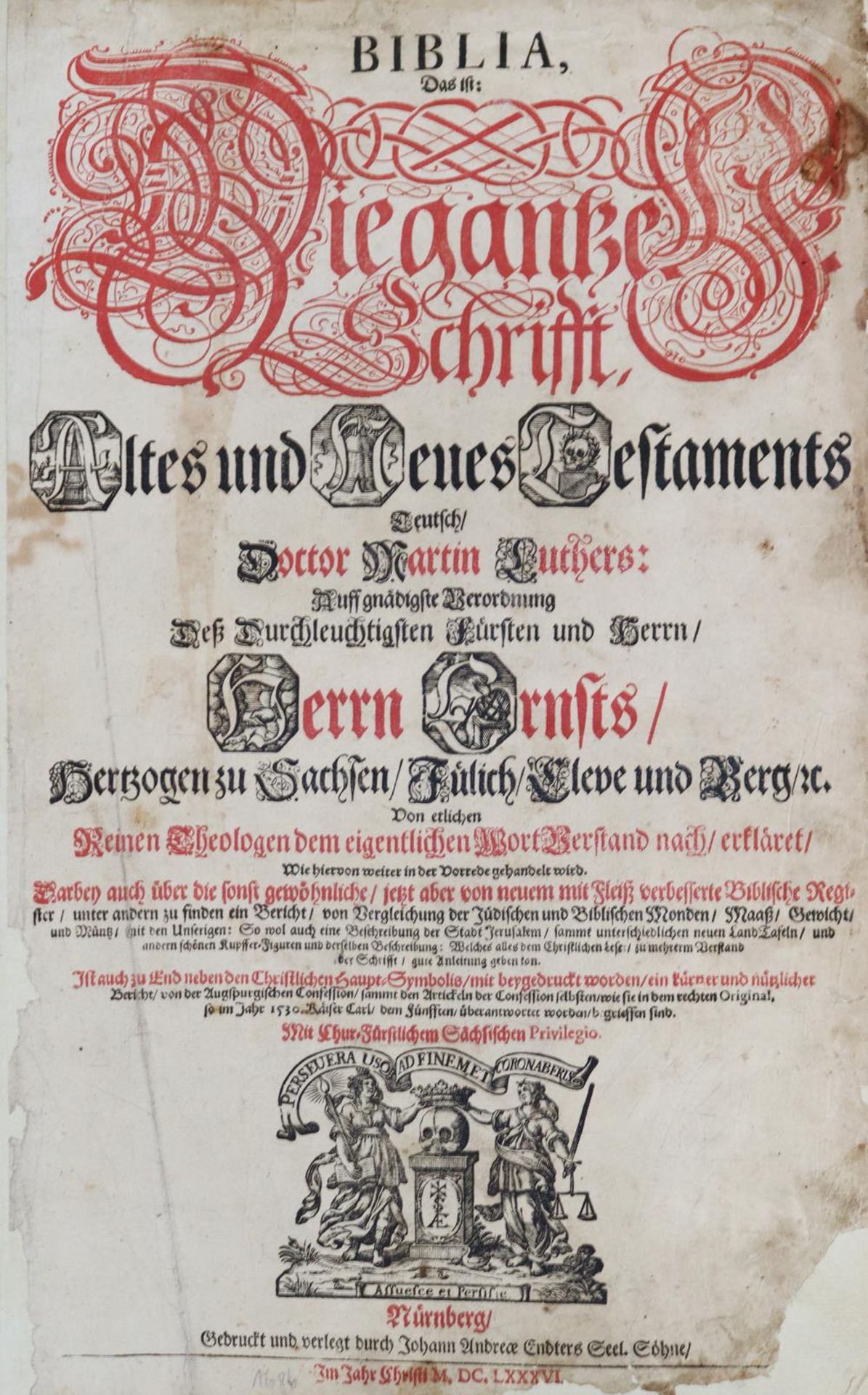 Biblia germanica.Biblia germanica. Biblia, Das ist: Die gantze H. Schrifft, Altes und NBibl