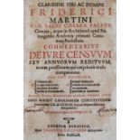 Martini,F.Martini,F. Commentarius de iure censuum reditum, eorum potissimum, qui emptioMart