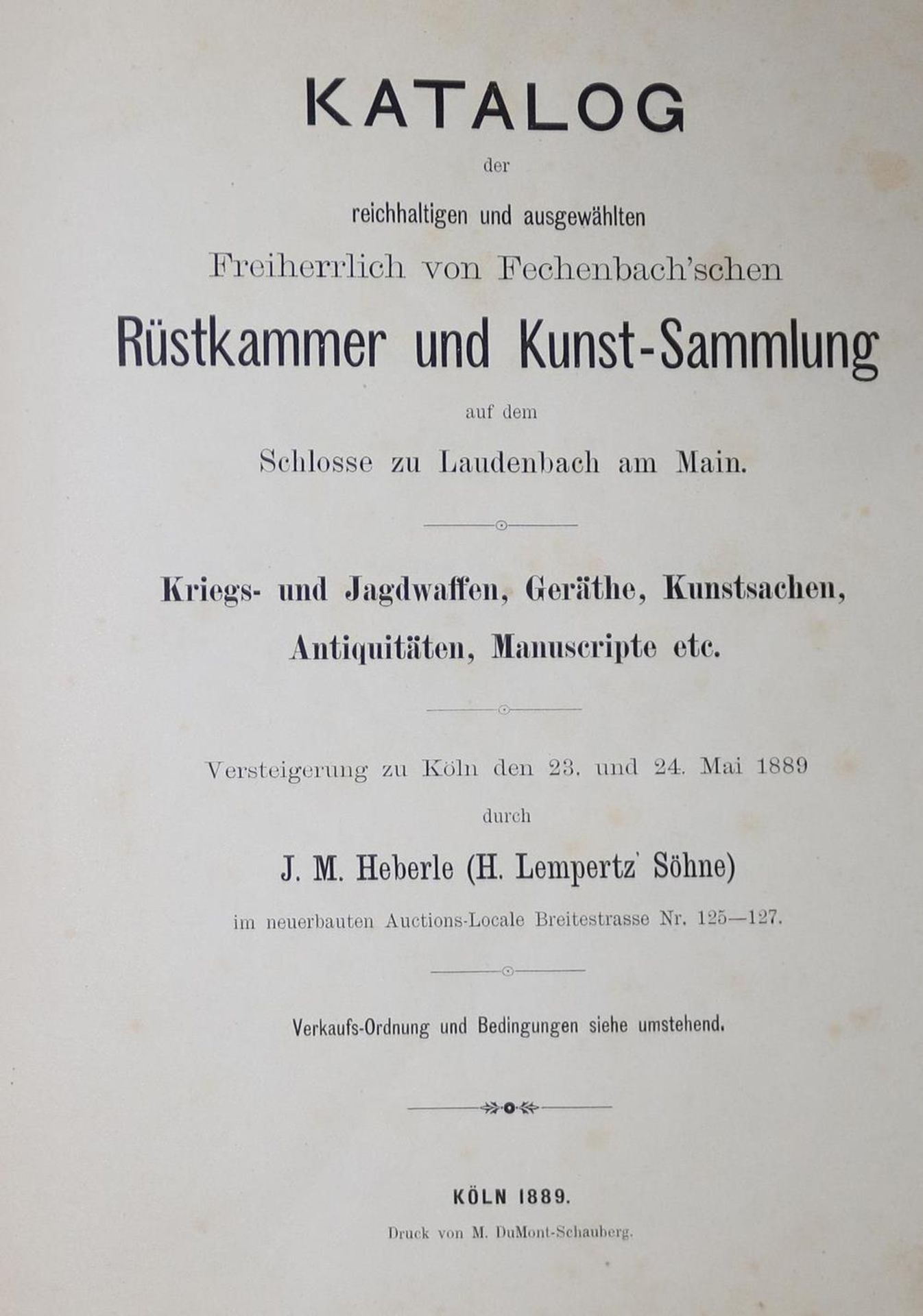 SammelbandSammelband von 7 Katalogen vorwiegend der Firma J.M.Heberle (H. Lempertz' SöSamm - Bild 2 aus 2