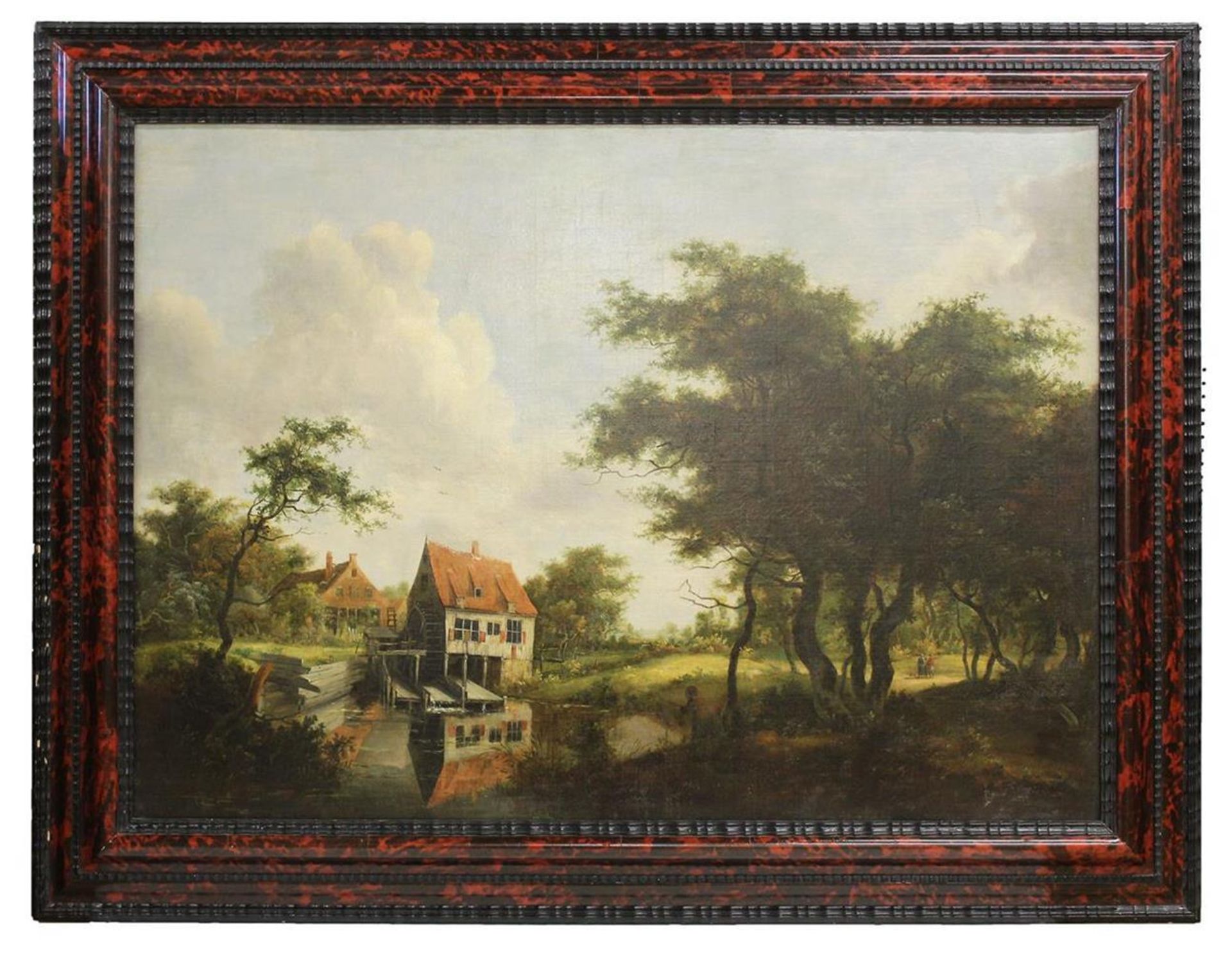 Hobbema, MeindertHobbema, Meindert (1638 Amsterdam 1709) zugeschrieben. Landschaft mitHobbe - Bild 2 aus 2