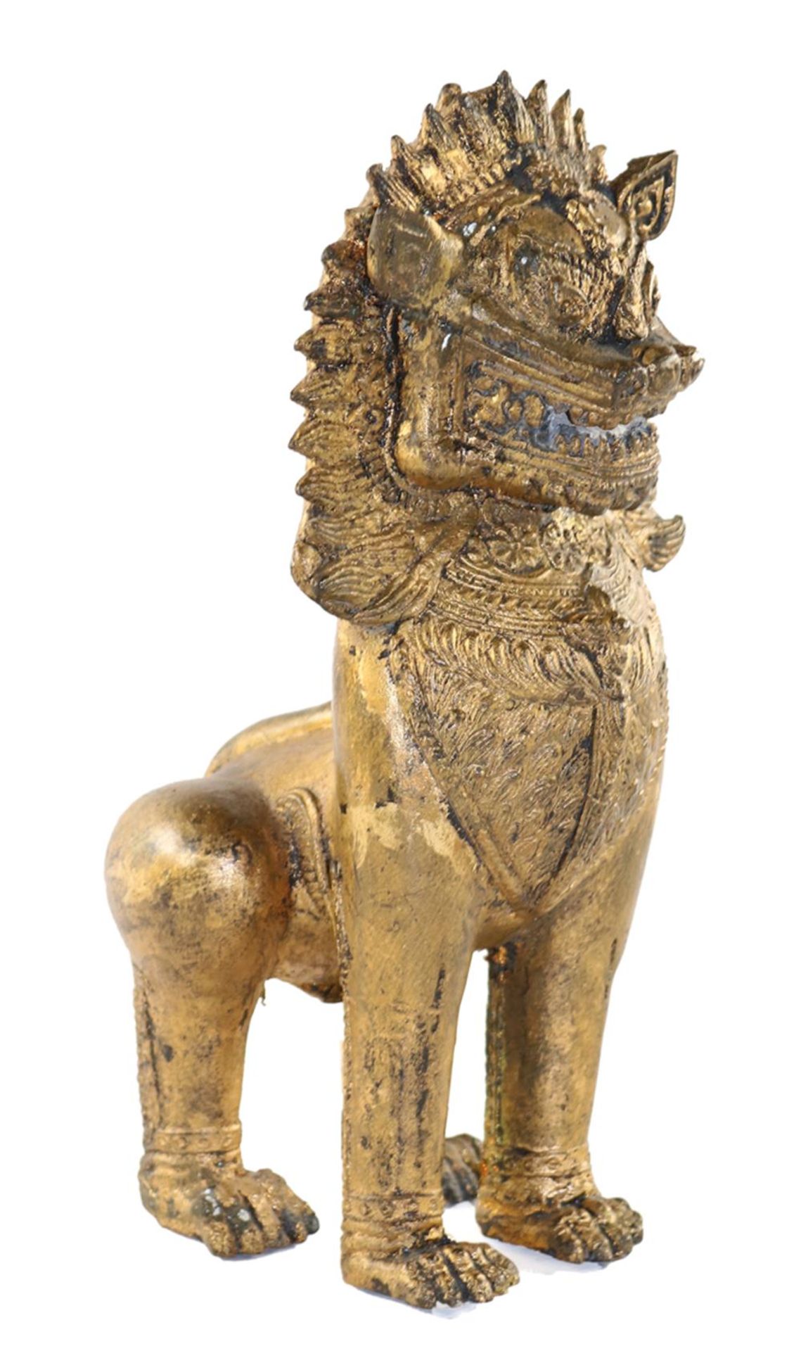 Fo-Hund TempelwächterFo-Hund Tempelwächter wohl Thailand 19.Jhdt. Bronzewächter mitFo-Hu - Bild 2 aus 3