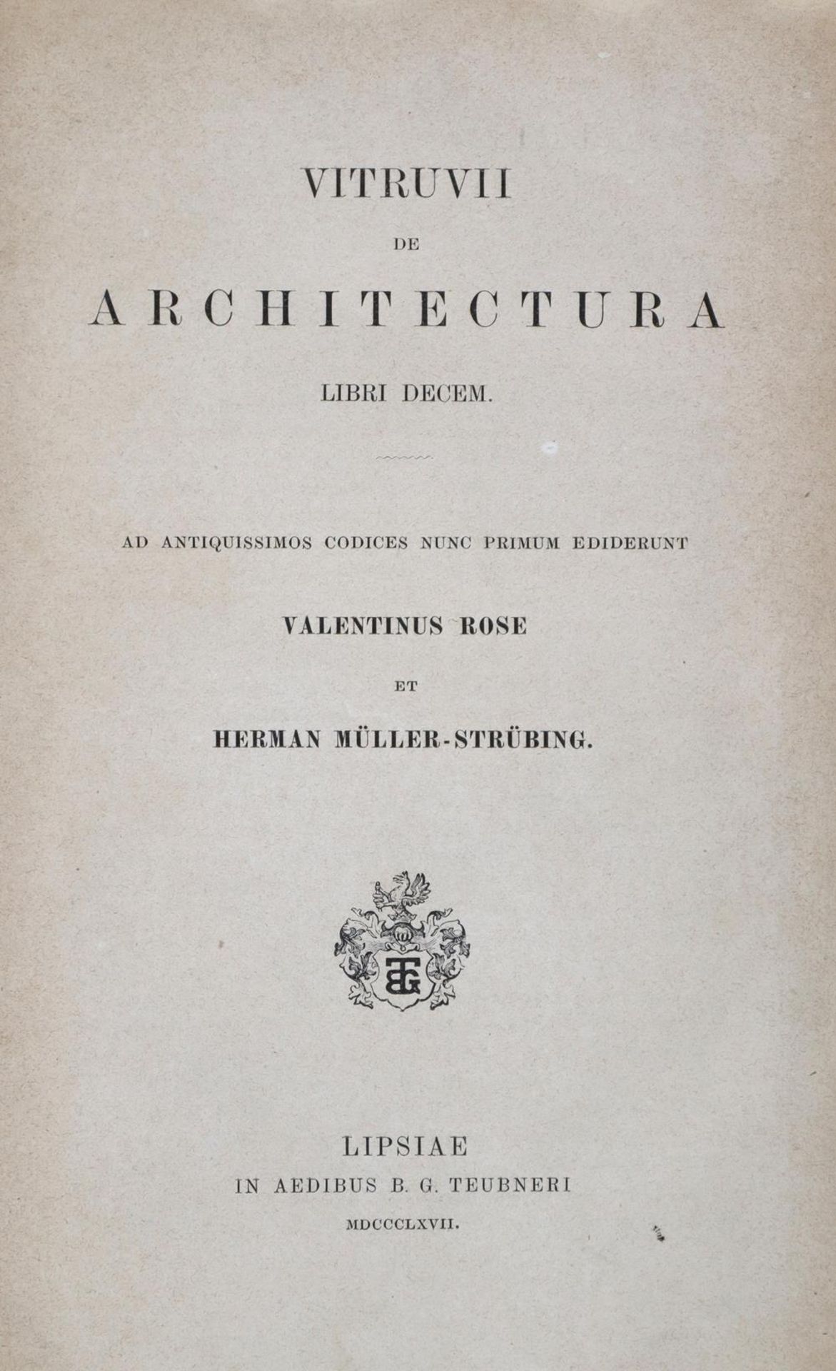 Vitruvius Pollio,M.Vitruvius Pollio,M. De architectura libri decem. Ad antiquissimos coVitr